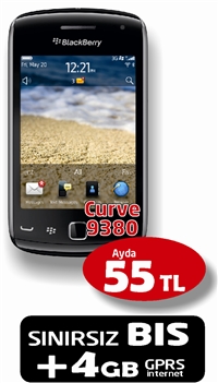 Blackberry , dokunmatik ekran ve son vesiyon İşletim Sistemiyle, İnternet de bedava